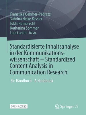cover image of Standardisierte Inhaltsanalyse in der Kommunikationswissenschaft – Standardized Content Analysis in Communication Research